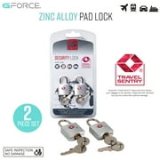 G-Force TSA-Approved 2-Pack Cast Zinc Alloy Pad Lock