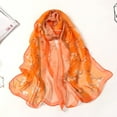 thumbnail image 2 of Outfmvch Lightweight Scarf Fashion Scarves Fall Scarf for Women Shawl Wraps for Women Silk Scarf for Women Hair Silk Head Scarf for Women Hair Scarf Orange One Size, 2 of 4