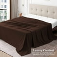 thumbnail image 3 of 900 Thread Count 100% Egyptian Cotton 3-Piece Flat Sheet (1 Flat + 2 Pillow Covers) Size Full XL Color Chocolate Solid, 3 of 5