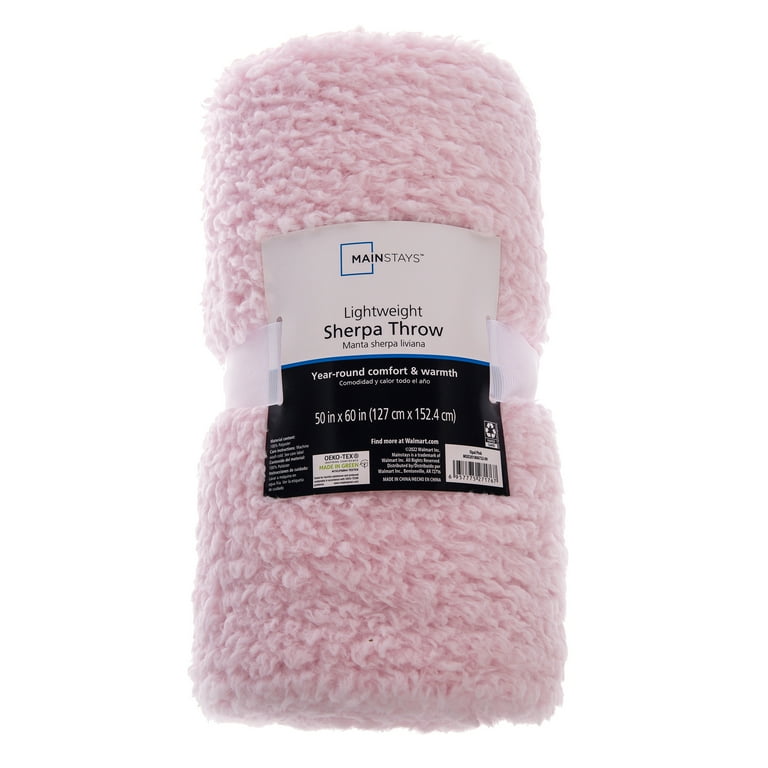 Mainstays Sherpa Throw Blanket 50 X 60