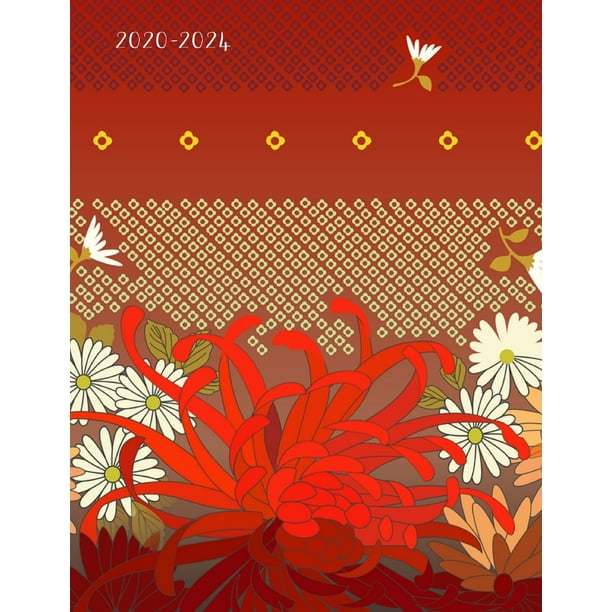 2020-2024: RED CHINESE-STYLE Five Year Planner: 60 Month Full Sized ...