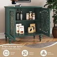 thumbnail image 2 of CBJCBJ 31.5" Mid Century Retro Sideboard Buffet Cabinet 2 Door, Accent Cabinet for Dining Room,Green, 2 of 8