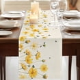 thumbnail image 3 of Table Runners 72 Inches Long Dress Scarves, Yellow Flowers Farmhouse Kitchen Table Runner, Coffee Tablerunners, Spring Floral Butterflies Pastoral 16x72 Inch, 3 of 9