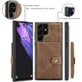 thumbnail image 4 of Case for Samsung Galaxy S22 Ultra [Not for S22 or S22 Plus], Detachable Magnetic Wallet Credit Card Slot Kickstand Cover Support Wireless Charging Compatible with Samsung Galaxy S22 Ultra (Brown), 4 of 16