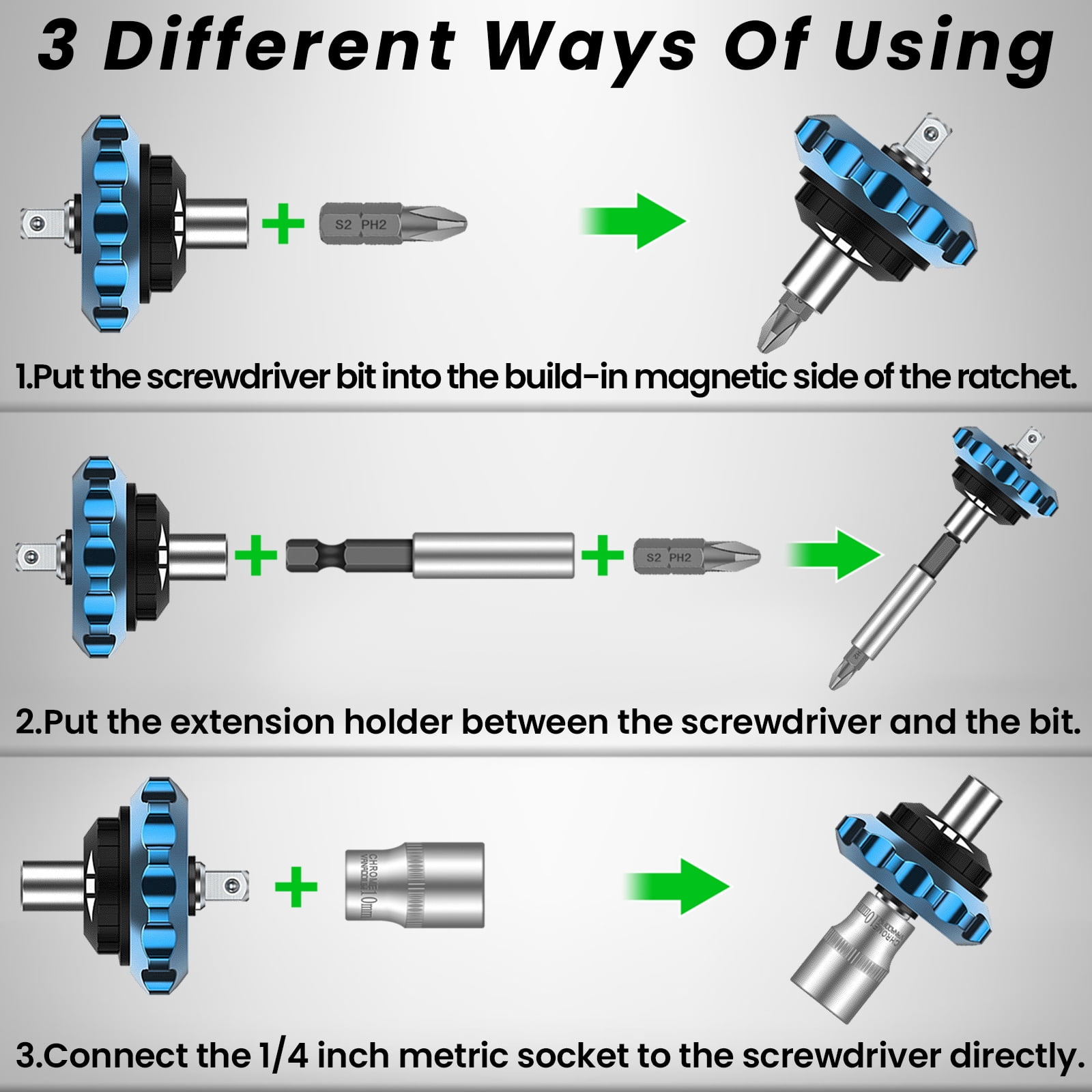 SK11 SRD-210 Ultra Thin Ratchet Driver, 20 Gear Counts