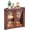 Swing-Door: Brown, variant on Corner Bread Box for Kitchen Countertop, Double Layer Bamboo Bread Storage Container with 2 Doors, Farmhouse Large Bread Bin Counter Top, Wooden Breadbox Holder for Homemade Bread, Black