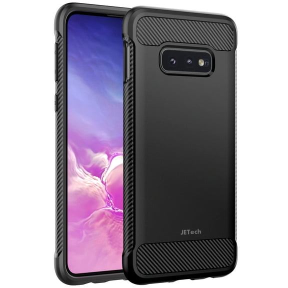 JETech Slim Fit Case for Samsung Galaxy S10e, Shock-Absorption and Carbon Fiber Design (Black)
