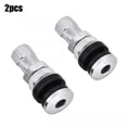 thumbnail image 3 of 2Pcs Car Tr161 Bolt In Tyre Valve Tire Metal Tubeless Clamp In Wheel Rim Rubber, 3 of 7