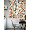 thumbnail image 5 of Orange Sheer Curtains 63 Inches Length 2 Panels Set, Window Sheer Curtains for Living Room/Bedroom, Summer Botanical Leaves Watercolor Light Filtering Rod Pocket Curtain 52''x63''x2, 5 of 8