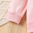 thumbnail image 4 of Piuwrlz Long Sweatshirt Sleeved and Elastic Waist Pants Little Girls Boys Sweatsuits 2pcs Sets Printed Hood Activewear Set Pink Size 3 Years, 4 of 4