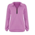 thumbnail image 4 of Women Clothing Graphic Sweatshirts for Women Women Long Sleeve Oversized Half Zip Pullover Sweatshirt Hoodie Sweater Trendy Fall Sweatshirt Blouse Clothes, 4 of 4