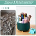 thumbnail image 3 of SAYEEC Green 360°Rotatable 5-Compartment Desktop Pen Holder Organizer with Phone Stand for Office Home, 3 of 8