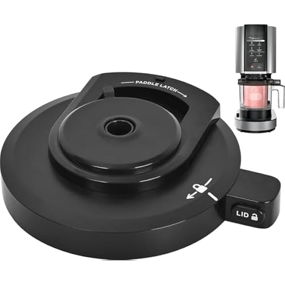 Outer Bowl Lid Replacement for Ninja CREAMi NC301 NC300 NC299AMZ, Premium Ice Cream Maker Top Lid Accessories (No Paddle), Leakproof Kitchen Spare Part for Frozen Treats