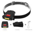 thumbnail image 4 of Eigraketly Súper brillante USB recargable COB LED Cap Light Sensor inteligente Headlight Head Linterna Clip-On Cap Hat Light Lámpara de cabeza carpas No.2, 4 of 6