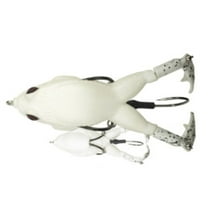 Lunkerhunt Prop Frog - Topwater Lure - Pearl,3.5in,1/2oz,Soft Baits,Fishing Lures