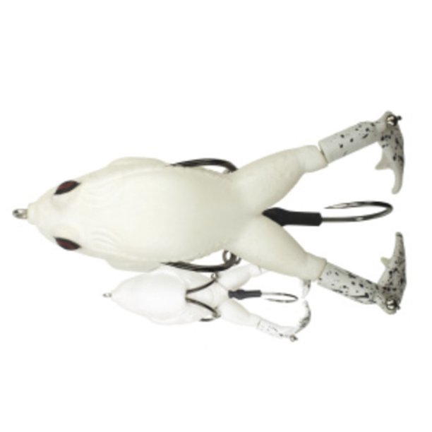 Lunkerhunt Prop Frog Topwater Lure Pearl,3.5in,1/2oz,Soft Baits