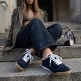 thumbnail image 4 of Cushionaire Topcat 100% Genuine Leather Suede Sneakers for Women, Lightweight Everyday Casual Womens Shoes with Retro Style and Cushioned Comfort, 4 of 31