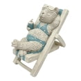 thumbnail image 1 of Figura de animal de resina, pequeña escultura, animal realista en silla de descanso, estatua oso azul, 1 of 9