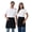 Black, 2 Pack, variant on DOVACKA Unisex Half Bistro Server Apron, Adjustable Waist Apron with Pockets for Restaurant
