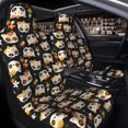 thumbnail image 4 of Goofa Cat Skulls and Flowers Printed Car Seat Covers, Automotive Seat Covers for Cars Trucks and SUVs, Quick Setup Universal Fit Elastic Seat Covers-1, 4 of 6