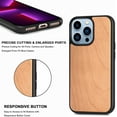 thumbnail image 6 of Solid Wood Phone Case for iPhone 13 Pro Max, Luxurious Natural Wood Grain Case with Drop Tested Shockproof Bumper and Camera Lens Protection Cover for iPhone 13 Pro Max (6.7) MW Cherry, 6 of 17