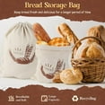 thumbnail image 5 of Set of 4 Linen Bread Bags, Bread Bag with Drawstring, Bread Bag Storage Fresh, 5 of 9