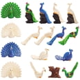 thumbnail image 1 of ColoMX Juego de figuritas de pavo real para jardín, Mini decoración de pavo real, modelo de decoración, 1 Juego, 1 of 6