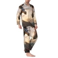 thumbnail image 2 of Naloa Friendship Dragon Men’s Pajamas Set - Long Sleeve Button Down Sleep Shirt and Pajama Bottoms Sleepwear Set-XX-Large, 2 of 7