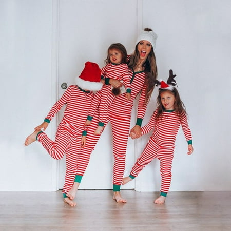 

Christmas Family Matching Pajamas Sets Xmas Parent-child Pjs Set Women Kids Clothes Sleepwear Long Sleeve Pjs