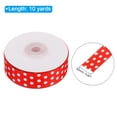 thumbnail image 2 of 10 Yards Ribbon for Gift Wrapping, 22mm Baseball Ribbons for Crafts Wedding Decoration Gifts, Red White Dots, 2 of 5