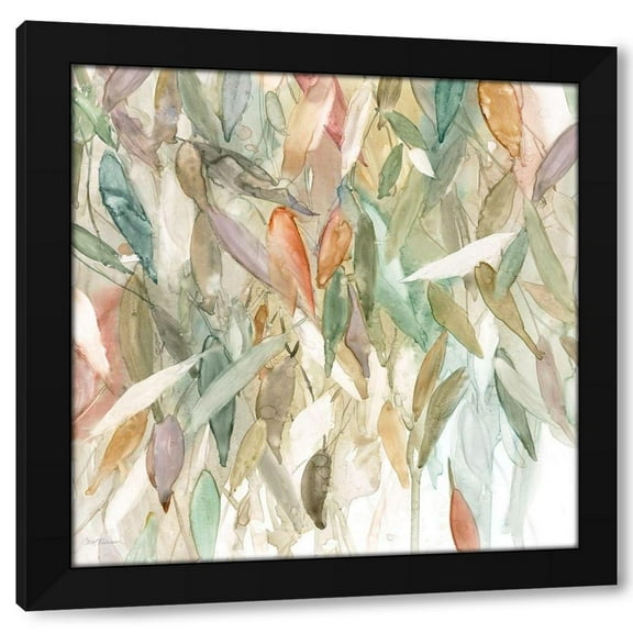 Carol Robinson 12x12 Black Modern Wood Framed Wall Art Titled - Rainy Cascade II