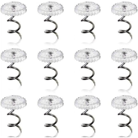Twisty Pins with Clear Heads for Upholstery, Bedskirts, Slip Covers, and Other Materials - Sewing Supplies Essential - 100 Pack