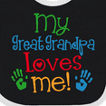 thumbnail image 4 of Inktastic My Great Grandpa Loves Me Boys or Girls Baby Bib, 4 of 4