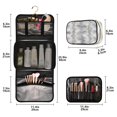 thumbnail image 2 of 3-Piece Travel Toiletry Bag Set, Hanging Wash Bag with Makeup Bag & Brush Case,Waterproof Cosmetic Organizer for Travel, Gym & Home Crystal Prism Starlight, 2 of 10