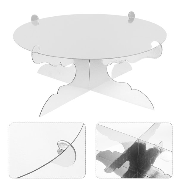 BRIGHTFUFU Soporte Para Pastel De Plateado Con Base Estable Ideal Para Bodas Fiestas Y Exhibición De Postres