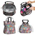 thumbnail image 2 of Boho Bohemia Flower Drawstring Lunch Bag Women - Drawstring Lunch Bag Insulated for Work Office - Stain-Resistant Large Lunchbags for Women with Multi-Pockets, 2 of 6