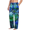 thumbnail image 6 of Vsdgher Colorful Stained Glass Crocodile Mens Pajama Pants Sleep & Lounge Pants, PJ Pants-Small, 6 of 6