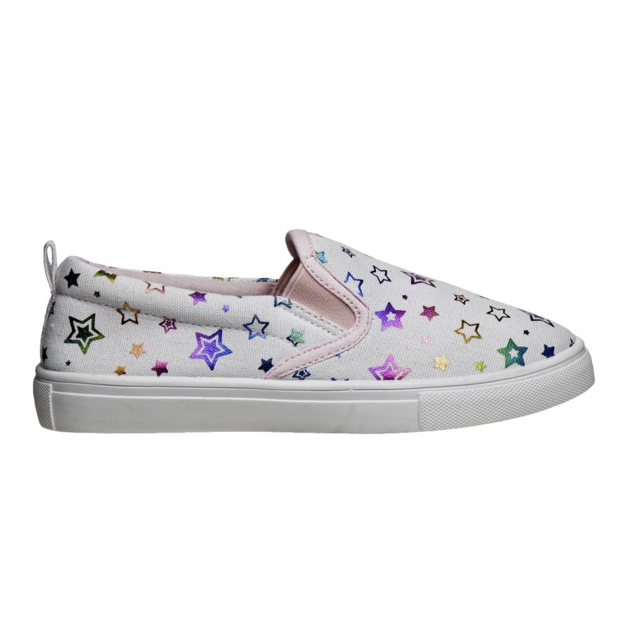 Nanette Lepore Girl Slip On Canvas Shoes, White, Size: 13