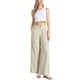 thumbnail image 2 of Pantalones anchos casuales INSPIRE CHIC para mujer, con cintura alta elástica, un botón, livianos, con bolsillos, talla XS, color beige, 2 of 4