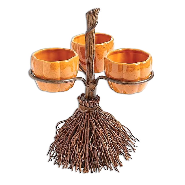 Wosthever Calabaza de Halloween Snack Bowl Rack Stand-Snack-Teller,Snack Kits de decoración para fiestas No.01