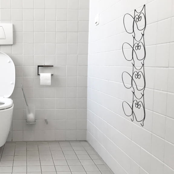 LIFKOME Wall Towel Holder 1Pack Silver Iron Wall Mounted Towel Rack Space-saving for Bathroom Users