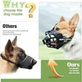 thumbnail image 5 of Reflect Light Dog Mouth Guard Cover Comfy Breathable Basket Muzzle Against Biting Barking Dog Mask Anti-barking Muzzle For Pets, 5 of 9