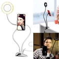 thumbnail image 4 of homeholiday Selfie Ring Light Cellphone Holder Stand Clip-on Type Live Streaming Fill Light Flexible Bracket 360 Degree Rotation, 4 of 9