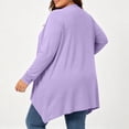 thumbnail image 5 of Stamzod Women's Plus Size Cardigan Open Front Lightweight Long Sleeve Cardigan Sweaters Fall Fashion 2026 Cardigans Purple C XXXXL, 5 of 8