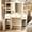 White, variant on Amlancher 43.3" Makeup Vanity Desk with Lighted Mirror&Rotating Jewelry Organizer, Bedroom Dressing Table with Charging Station, White