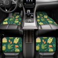 thumbnail image 2 of ZNDUO Waterproof Non-slip Car Floor Mats, Cartoon Flowers Cute Frogs Pattern All-Weather Car Mats Universal Floor Liner Car Accessories, 4 Piece, 2 of 6