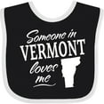 thumbnail image 3 of Inktastic Someone in Vermont Loves Me Boys or Girls Baby Bib, 3 of 4