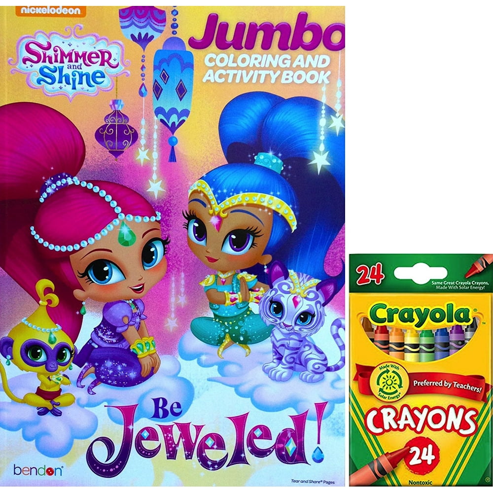 Download Shimmer And Shine Jumbo Coloring And Activity Book " Be Jeweled" With Crayola Crayons 24, as ...