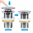 thumbnail image 4 of Desagüe de lavabo de baño de fácil instalación, resistente a la corrosión y al óxido, diseño emergente simple para un uso fácil, ideal para lavabos de vidrio cerámico o recipientes básicos, 4 of 5
