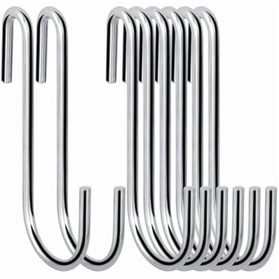 30 Pack 3 Inch S Hooks Heavy Duty Pan Pot Holder Rack Hooks Hanging Hangers S Shaped Hooks for Kitchenware Pots Utensils Clothes Bags Towels Plants - Heavy Duty Wall Hangers Without Nai